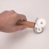 Wooden Handle Double Wheel Round Roller Knife